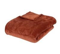 Atmosphera – Plaid en flanelle Ollis – 180 x 230 cm – Rose terracotta