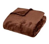 Atmosphera – Plaid en flanelle Cuddly Marron 180 x 230 cm