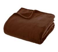 Atmosphera Créateur d'intérieur - Plaid en Flanelle Uni "Ollis" 180x230cm Marron Tonka Marron