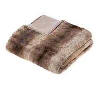 Atmosphera Créateur d'intérieur - Plaid Imitation Fourrure "Grizzli" 120x160cm Beige Nuances de brun G