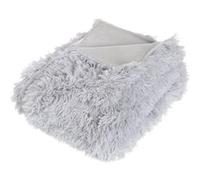 Atmosphera Créateur d'intérieur - Plaid Long "Imitation Fourrure" 120x160cm Gris Gris G