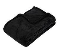 Atmosphera Créateur d'intérieur - Plaid Polaire Microfibre 125x150cm Noir Noir G