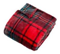 Atmosphera Créateur d'intérieur - Plaid Tartan en Flanelle "Brody" 130x170cm Rouge Rouge