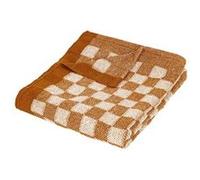 Créateur d'intérieur - Plaid Tricot Damier "Itha" 130x180cm Ocre