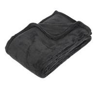 Atmosphera Créateur d'intérieur - Plaid "Microfibre" 130x180cm Gris Foncé Gris, Gris G