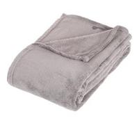 Plaid Uni Microfibre "Kiesa" 130x180cm Gris