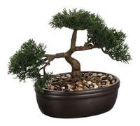 Atmosphera Créateur d'intérieur - Plante Artificielle en Pot Bonsai 23cm Vert Multicolore G