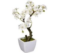 Atmosphera Créateur d'intérieur - Plante Artificielle en Pot "Cerisier" 26cm Blanc Blanc G