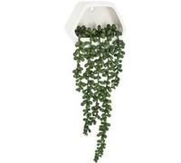 Atmosphera - Plante Artificielle Murale tombante - Pot en Ciment - H45 cm