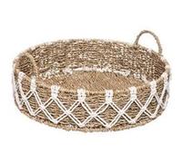 Atmosphera Créateur d'intérieur - Plateau Macramé Déco "Palm" 38cm Beige BEIGE G