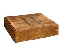 Atmosphera Créateur d'intérieur - Plateau Multi-Jeux en Bois Déco "Ines" 23cm Marron Marron