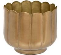 Atmosphera Créateur d'intérieur - Pot de Fleurs en Métal "Floral" 16cm Or
