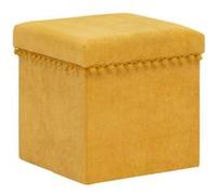 Atmosphera Créateur d'intérieur - Pouf Coffre Pliable "Mémo" 40cm Ocre Jaune