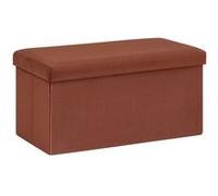 Atmosphera – Pouf pliant Tess en velours double 76 x 38 cm Ambre