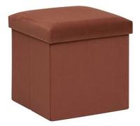 Créateur d'intérieur - Pouf Pliant en Velours "Trend Tess" 38cm Ambre