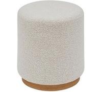 Atmosphera Créateur d'intérieur - Pouf Rond "Nesky" 45cm Blanc Blanc