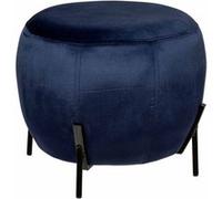 Pouf En Velours Calabaza Bleu Atmosphera