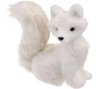 Atmosphera Créateur d'intérieur - Renard Déco à Paillettes "Souffle Polaire" 26cm Blanc Blanc G