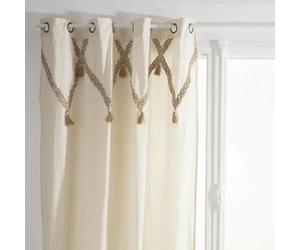 Atmosphera Créateur d'intérieur - Rideau à Œillets Carmen 140x260cm Beige Lin