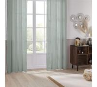 Créateur d'intérieur - Rideau à Oillets "Linah" 130x260cm Vert Céladon