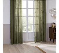 Atmosphera - Rideau à œillets Linah 130x260 cm Vert kaki