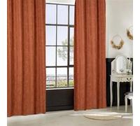 Atmosphera – Rideau Willow à œillets tufté jacquard Terracotta 135x260 cm
