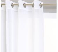 Atmosphera Créateur d'intérieur rideau avec oeillets polyester blanc 240cm x 140cm