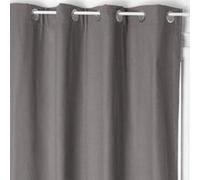 Rideau Isolant en Coton Isa 140x260cm Gris Foncé Gris, Gris