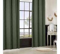 Atmosphera Créateur d'intérieur - Rideau Plissé à Œillets "Maëly" 135x260cm Vert Kaki Vert G