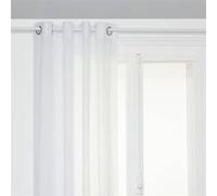 Atmosphera Créateur d'intérieur - Rideau Voilage à Œillets Paxta 135x240cm Blanc