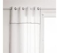 Atmosphera Créateur d'intérieur - Rideau Voilage à Oeillets "Fred" 140x240cm Blanc Blanc G