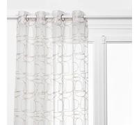 Atmosphera Créateur d'intérieur - Rideau Voilage Brodé Hania 140x240cm Beige