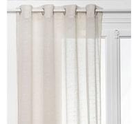 Atmosphera Créateur d'intérieur - Rideau Voilage Floqué "Fred" 140x240cm Beige