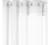 Atmosphera Créateur d'intérieur - Rideau Voilage Lily 140x240cm Blanc
