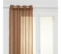 Atmosphera Créateur d'intérieur - Rideau Voilage "Moly" 135x240cm Cannelle Marron G