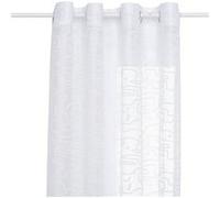 Atmosphera – Voilage Lazi motif fleurs blanc 140x240 cm