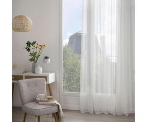 Atmosphera Créateur d'intérieur - Rideau Voilage Sam 140x240cm Blanc
