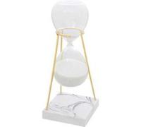 Créateur d'intérieur - Sablier Déco Effet Marbre "Olen" 21cm Gris