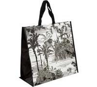 Atmosphera Créateur d'intérieur - Sac Cabas de Shopping "Palmiers" 45cm Noir Noir G