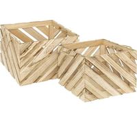 Atmosphera createur d'interieur - Set aus 2 kisten sulei holz l30 37cm