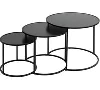 Atmosphera créateur d'intérieur - set de 3 tables d'appoint noan noir b54 45 35cm