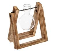 Atmosphera Créateur d'intérieur - Soliflore Design Bois & Verre Vinta 16cm Naturel
