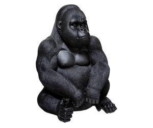 Atmosphera Créateur d'intérieur - Statue Déco "Gorille Assis" 46cm Noir