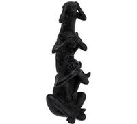 Atmosphera Créateur d'intérieur - Statuette 3 Singes "Exotic Panama" 24cm Noir Noir G