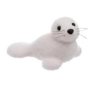 Atmosphera Créateur d'intérieur - Statuette Déco Bébé Phoque Manteau 16cm Blanc