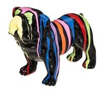 Créateur d'intérieur - Statuette Déco Chien Peint 25cm Noir