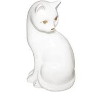 Atmosphera Créateur d'intérieur - Statuette Déco en Céramique "Chat" 26cm Blanc Blanc G