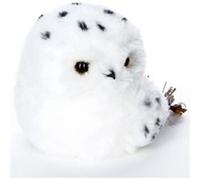 Atmosphera Créateur d'intérieur - Statuette Déco Hibou Fourrure 21cm Blanc G