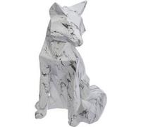 Atmosphera - Statuette Renard - résine - Blanc - H25-5 cm
