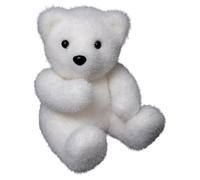 Atmosphera Créateur d'intérieur - Statuette Déco Ours Assis Manteau 15cm Blanc
